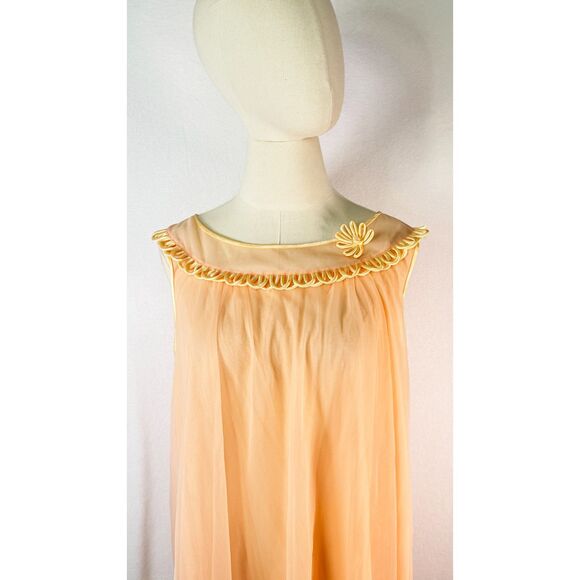Vintage | Gossard Artemis | Peach Dreams Negligee Nightie | Made in USA | Sz M - Picture 7 of 8